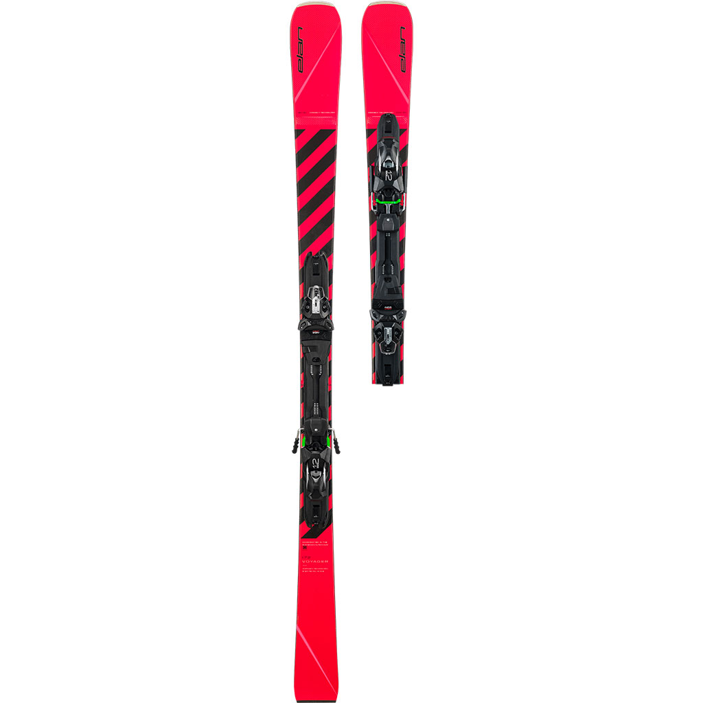 Buy Elan Voyager + EMX 12.0 23/24 Skis with Bindings Pink Women