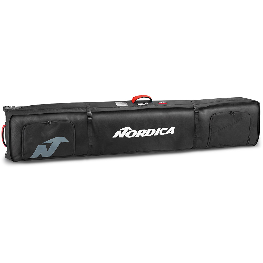 Buy Nordica Double Roller Ski Bag Black/White/Red online at Sport