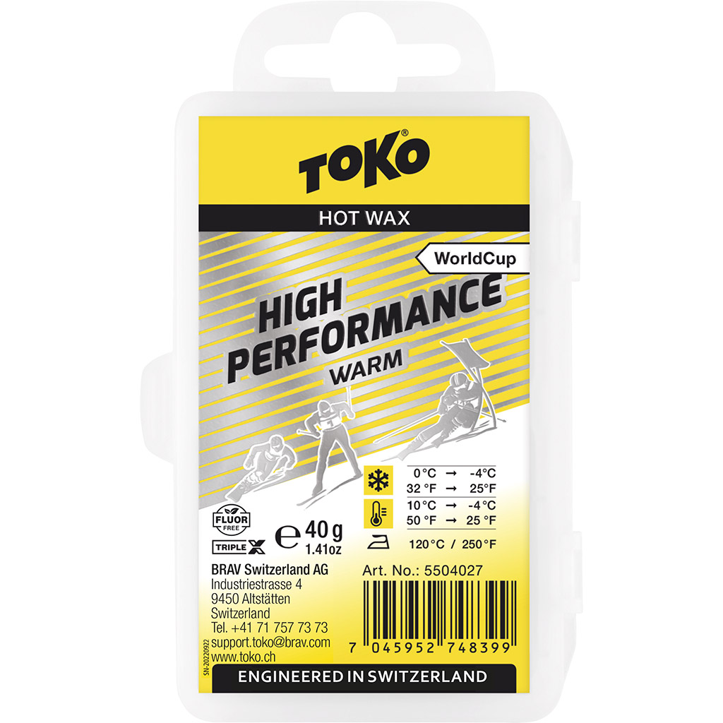 Buy Toko High Performance Warm 0°/-4°C 40 g Glide Wax online at